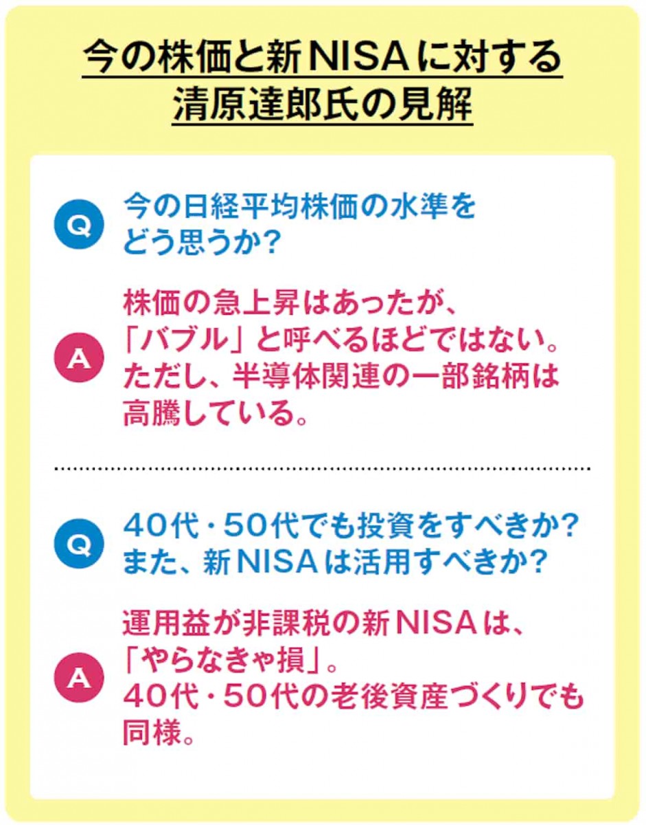 新NISAに対する清原達郎氏の見解