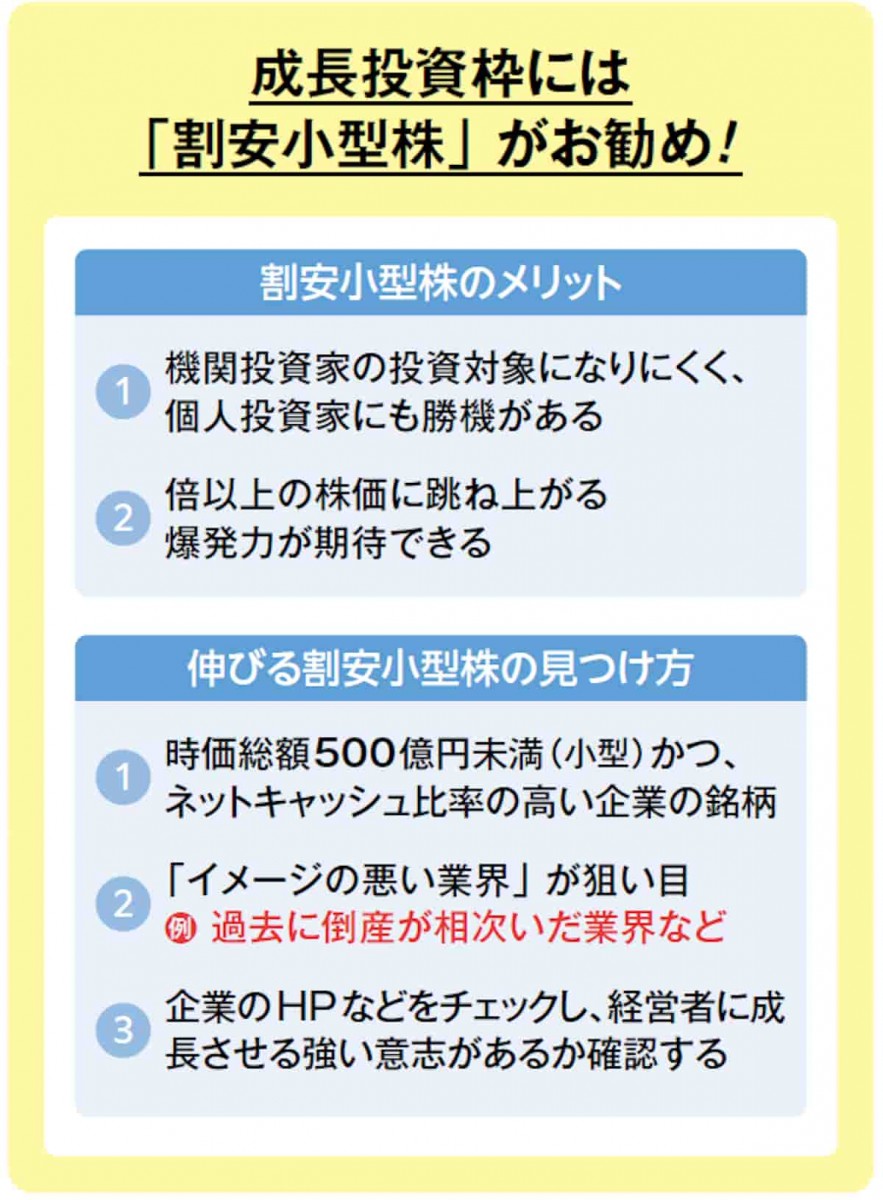 成長投資枠には「割安小型株」がお勧め